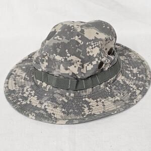 Military ACU Boonie Hat Cap Size 7 Army Digitized Camouflage Camo Bucket